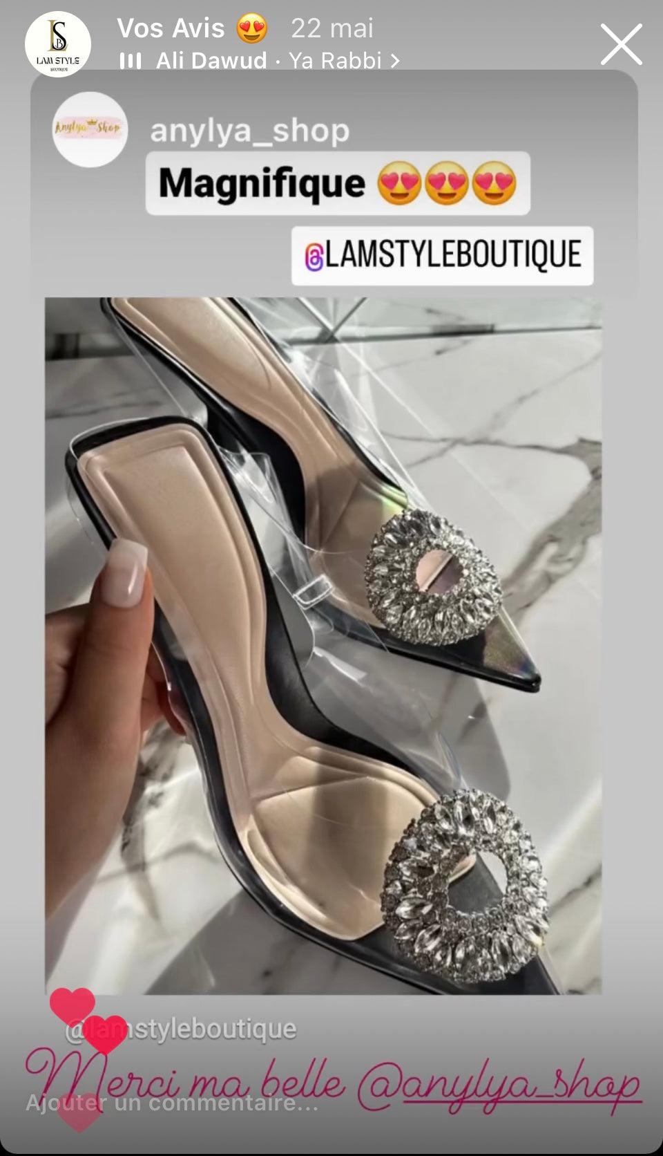 Chaussures Escarpins Noirs Transparents Bijou Strass
