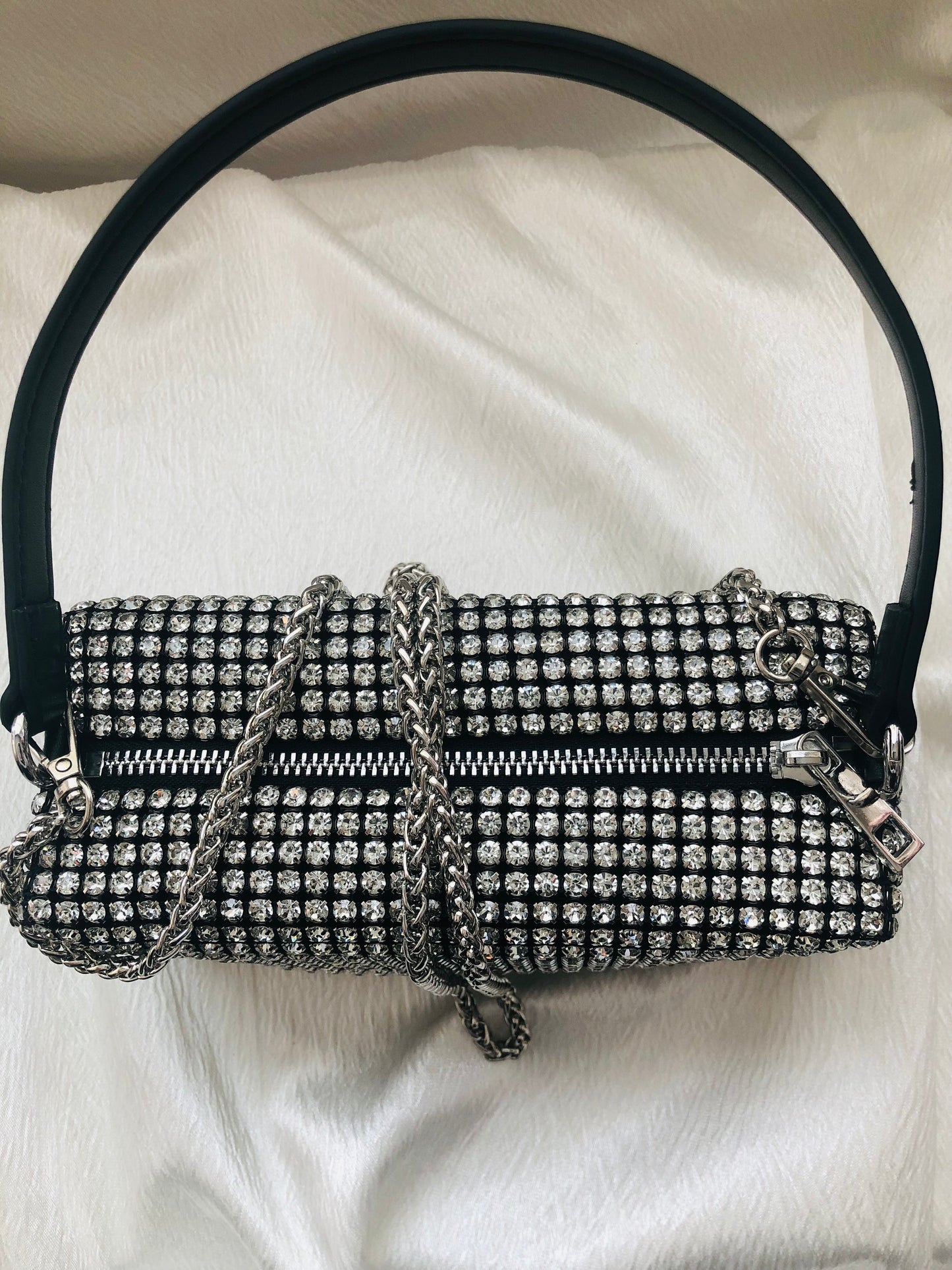 Sac Soirée Noir Cristaux Diamant