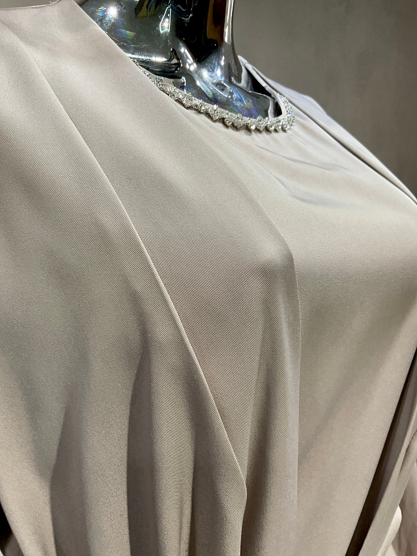 Ensemble Abaya Kimono Cristaux Col