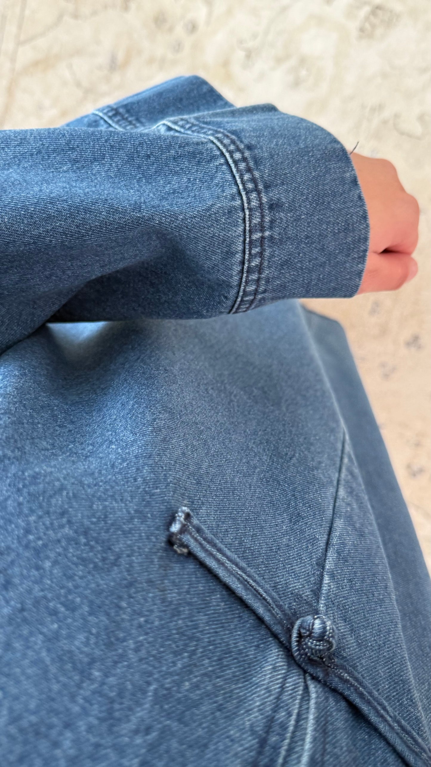 Robe longue en jean