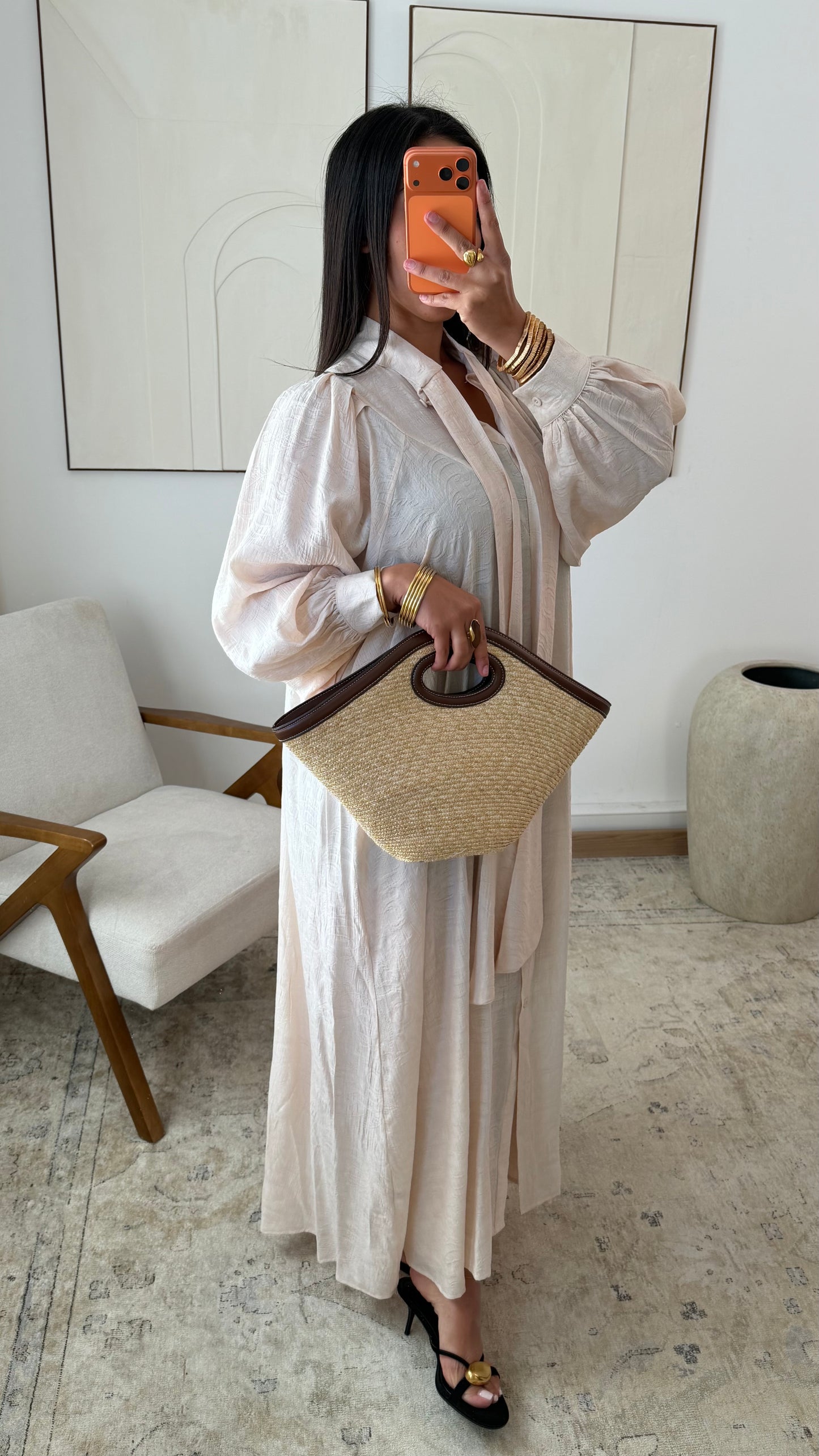 Robe oversize col lavallière