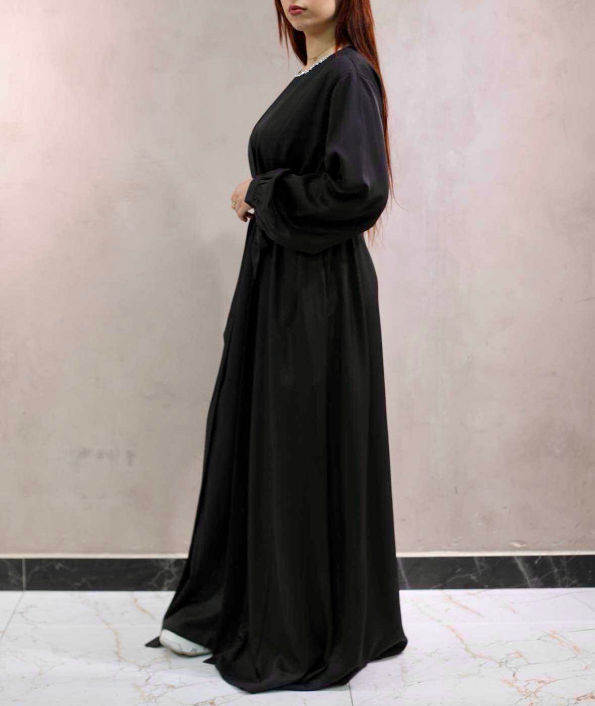 Ensemble Abaya Kimono Cristaux Col