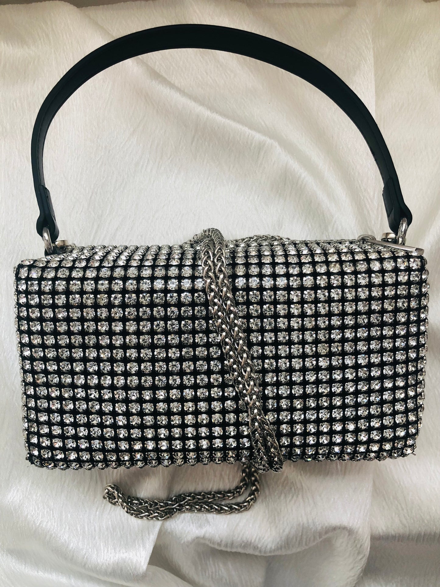 Sac Soirée Noir Cristaux Diamant