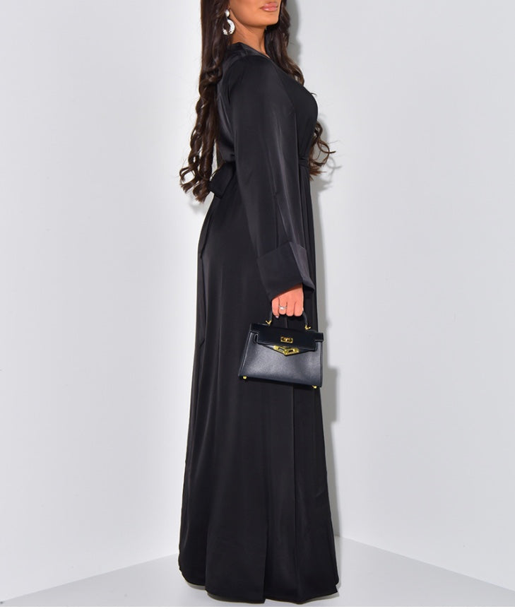 Abaya Satin Manches Repliées