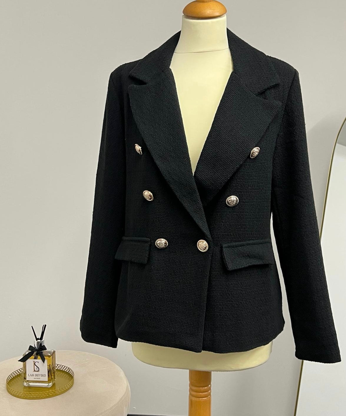 Blazer Croisé Boutons Dorés