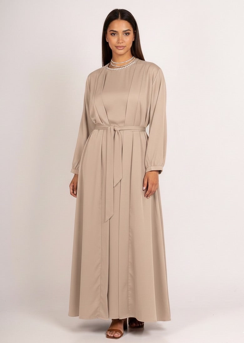 Ensemble Abaya Kimono Cristaux Col