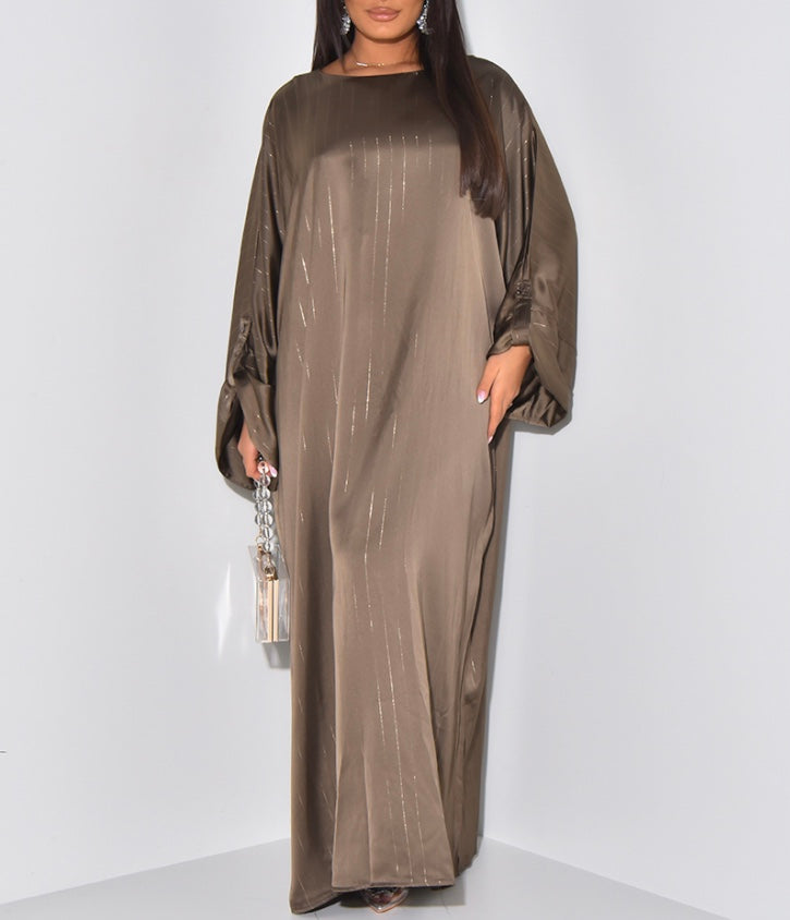 Abaya Rayures Dorées