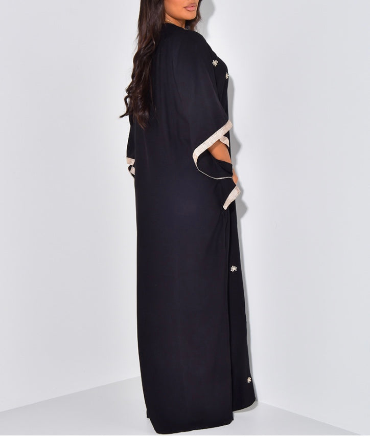 Abaya Ample Broderie Dorée