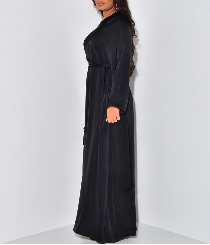 Abaya Satin Manches Repliées